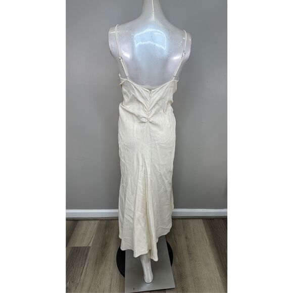 A.L.C. Silvia Embroidered Linen-Blend Handkerchief Midi-Dress Size US6 $695 - Picture 9 of 11